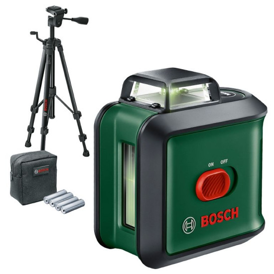 Нивелир Bosch лазерен линеен с 2 лъча 24 м, 0.4 мм/м, UniversalLevel 360