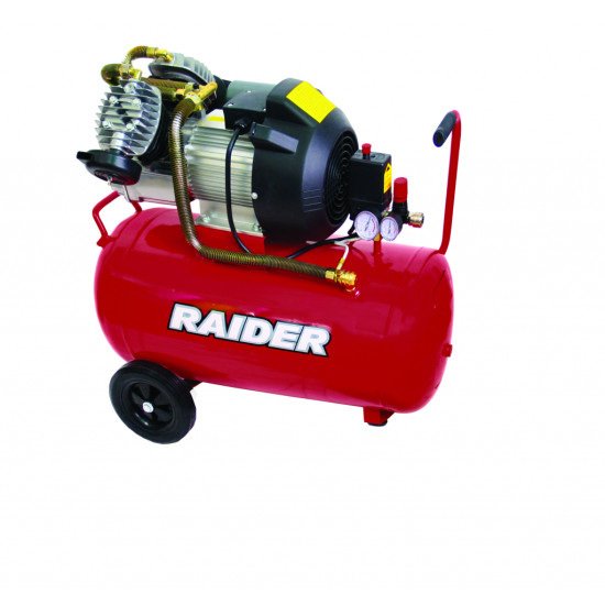 Компресор монофазен за въздух Raider RD-AC08, 2.2 kW, 356 л/мин, 8 бара, 50 л