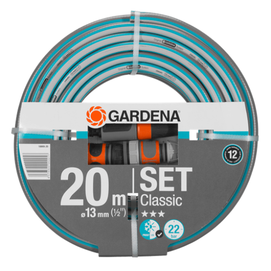 Маркуч 20 м GARDENA Classic 13 мм (1/2") с конектори