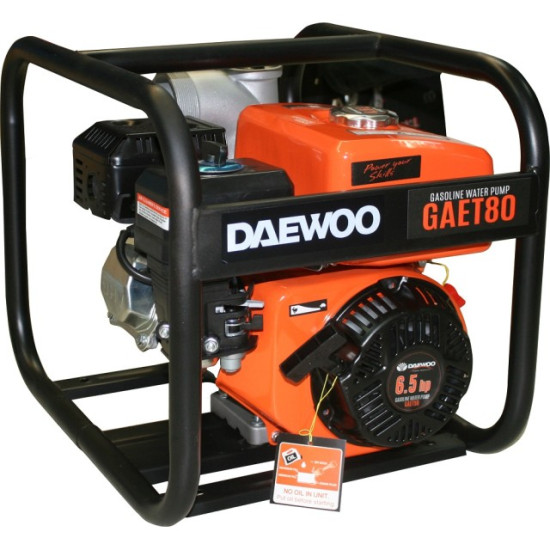 Бензинова помпа за чиста вода DAEWOO GAET80, 3", 25 м, 56 м³/ч, 6.5 к.с.
