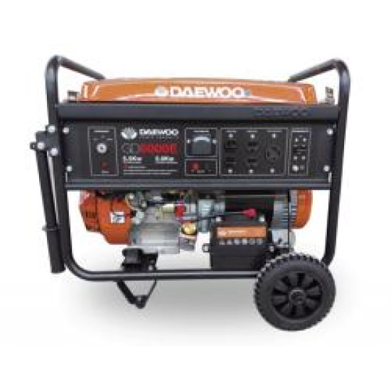 Бензинов монофазен генератор DAEWOO GD6500E /ел.старт, 5.0/5.5 kW, 25 l/