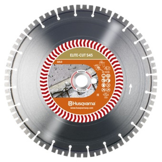 Диамантен диск универсален HUSQVARNA ELITE-CUT S45, ф350 мм