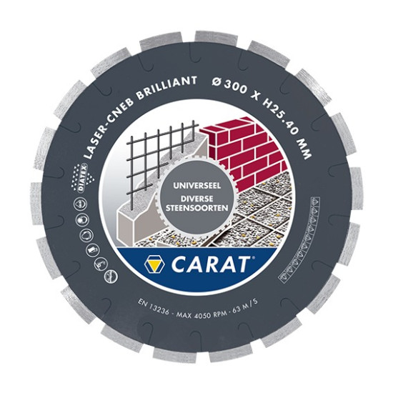 Диск диамантен Carat за мокро рязане 450х 25.40 мм,Carat Universal Brilliant CNEB
